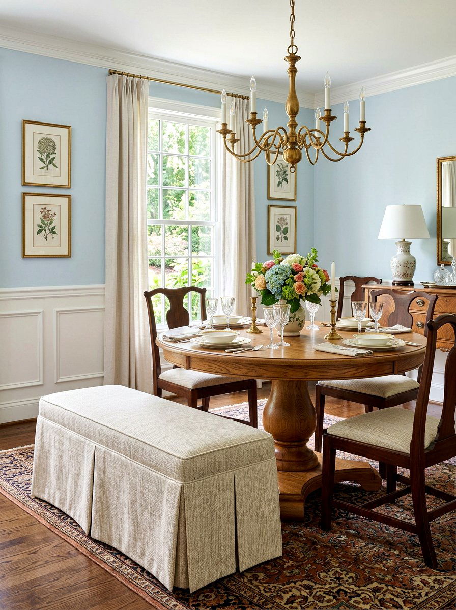 Box pleat skirted dining bench - 30 skirted dining bench ideas
