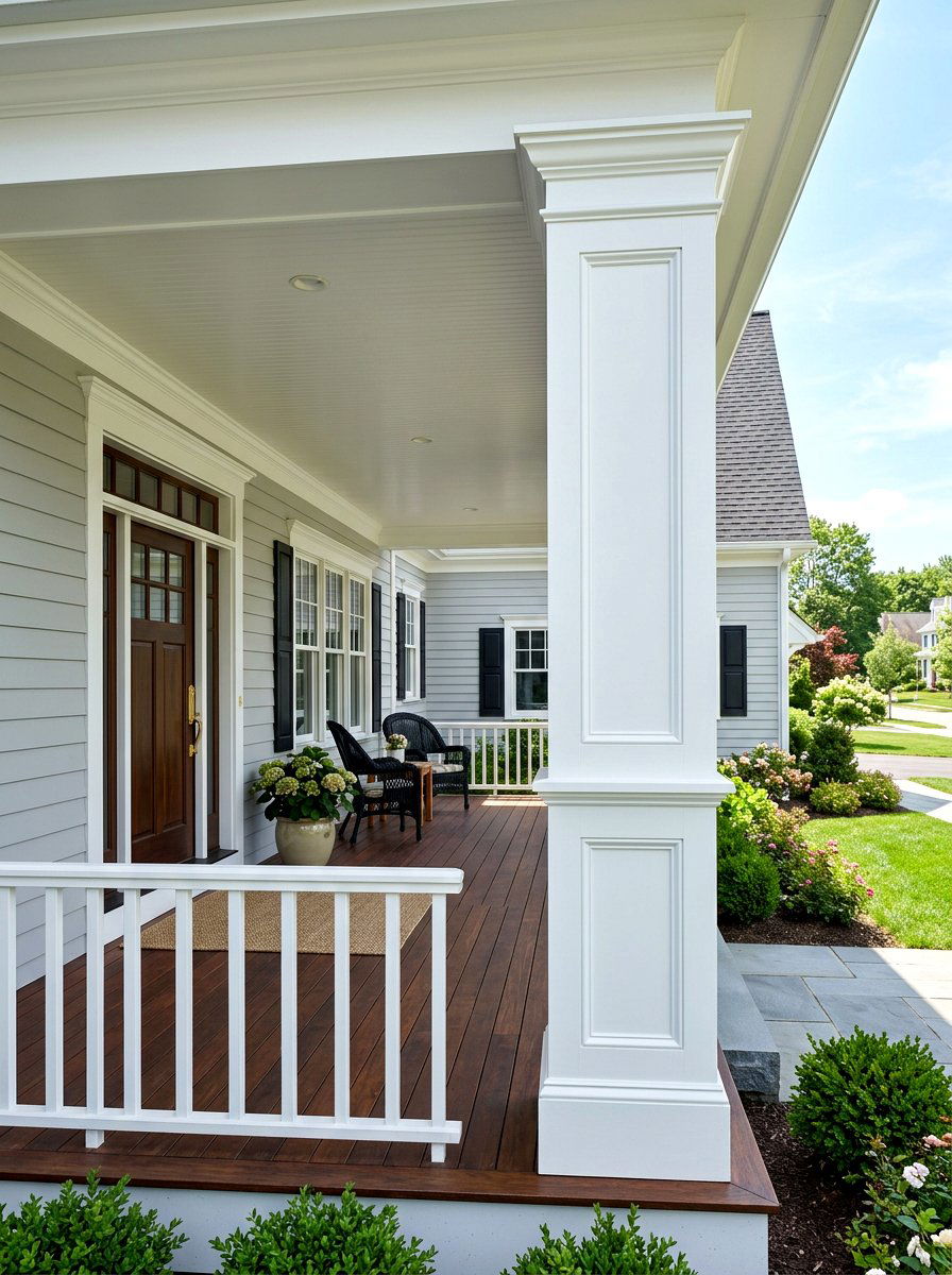 Boxed porch column - 30 porch column ideas