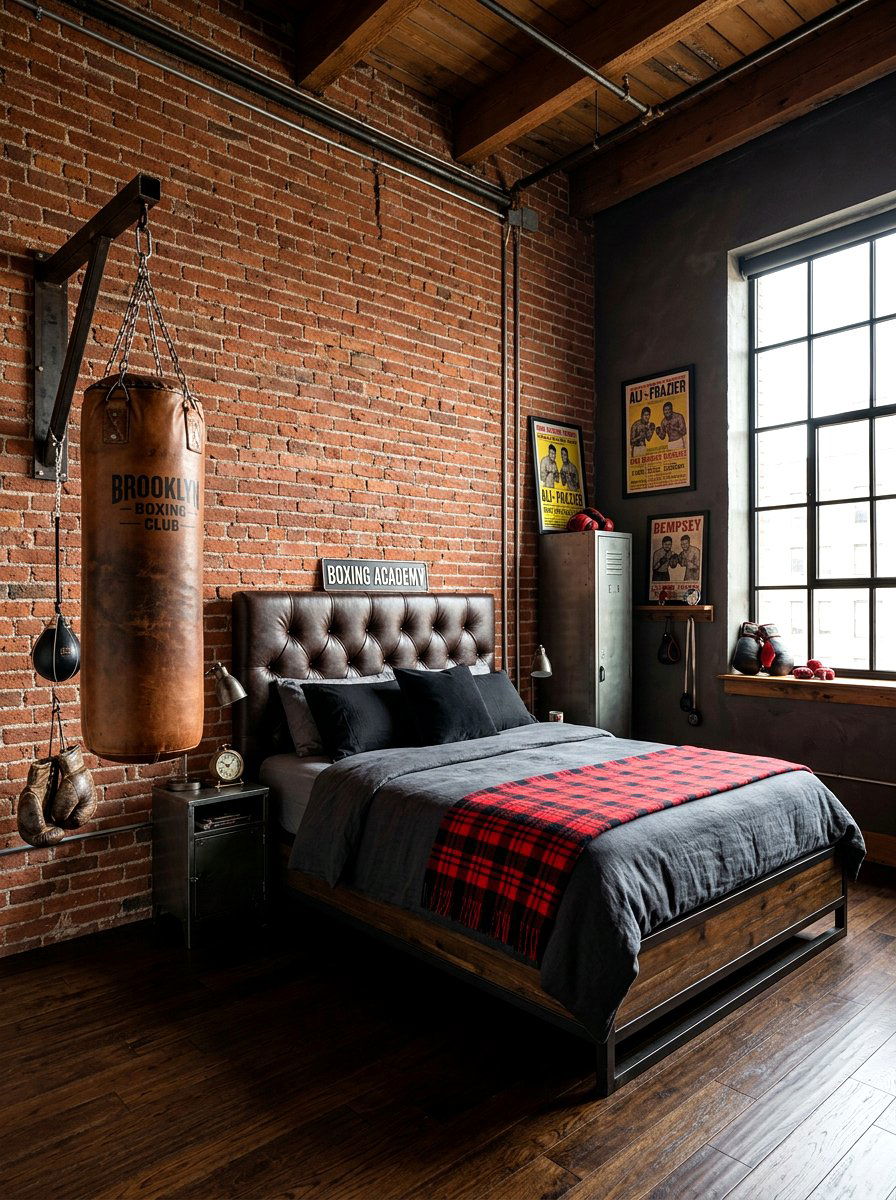 Boxing Bedroom - 30 sports bedroom ideas