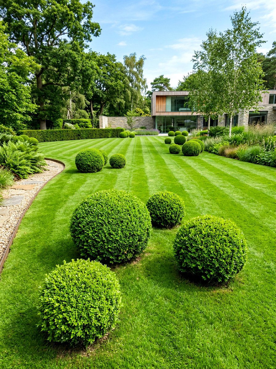 Boxwood Balls In Lawn - 30 boxwood garden ideas