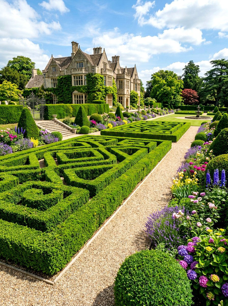 Boxwood Hedge Border - 30 flower bed edging ideas