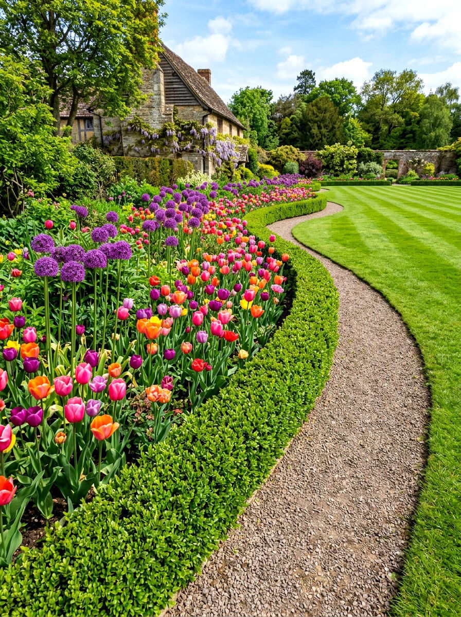 Boxwood Hedge Border - 30 cottage backyard ideas