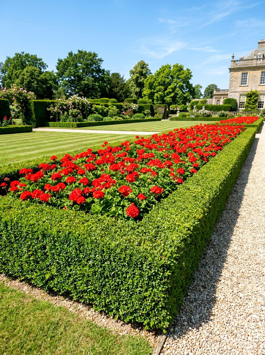 Boxwood Hedge Border - 30 driveway island landscaping ideas