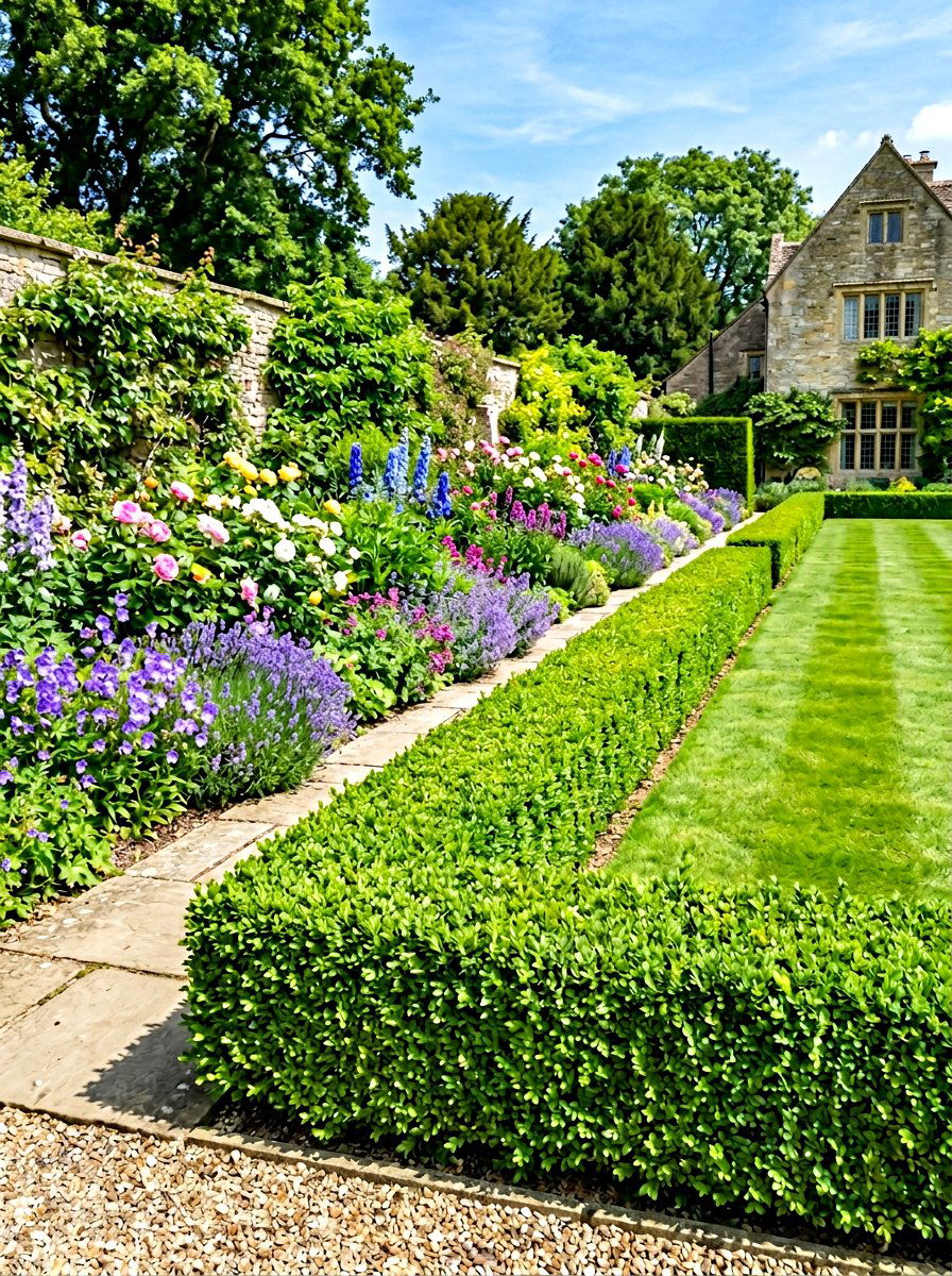Boxwood Hedge Border - 30 English garden ideas