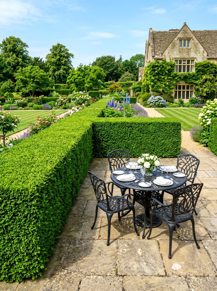 Boxwood Hedge Fence - 30 outdoor room divider ideas