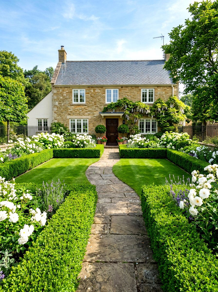 Boxwood Hedge Front Yard - 30 simple front yard ideas