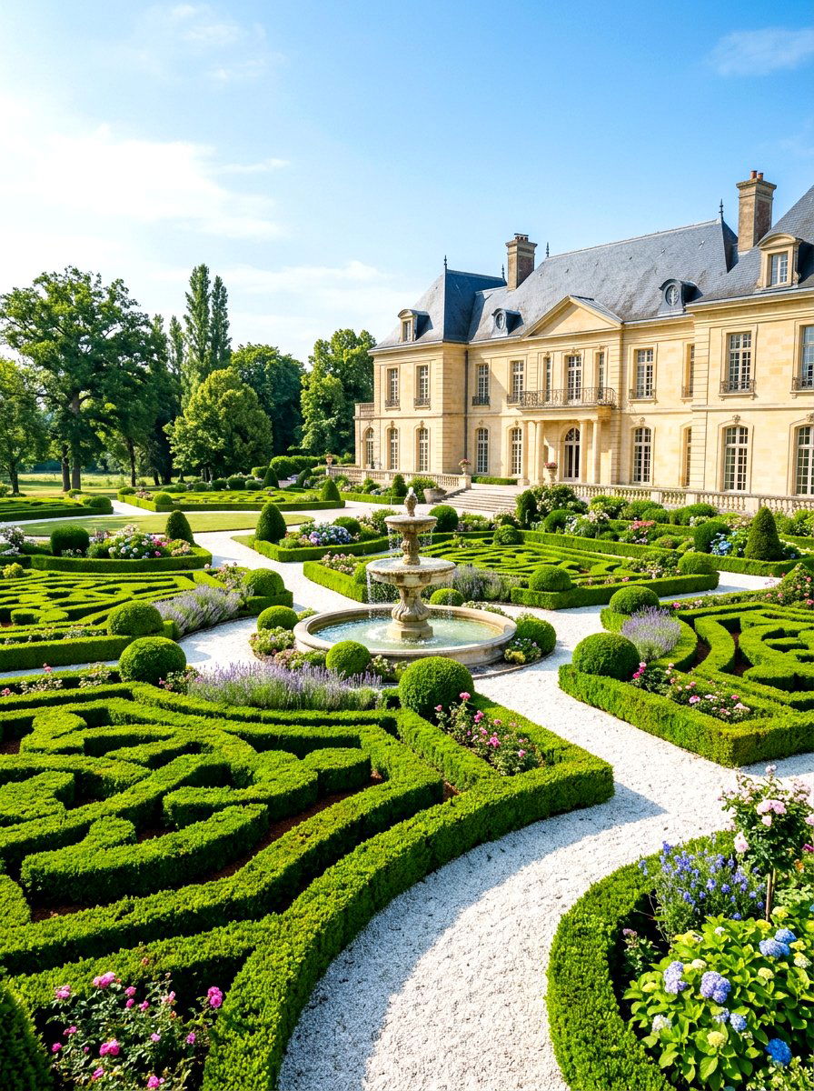 Boxwood Hedge Garden - 30 no mow front yard ideas