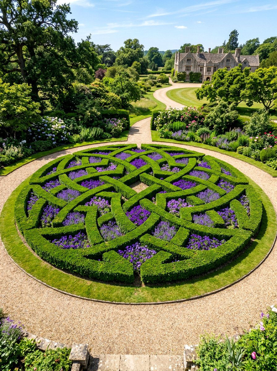 Boxwood Knot Garden - 30 boxwood border ideas