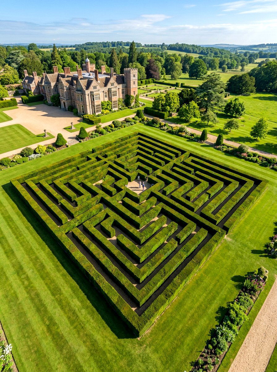 Boxwood Maze Garden - 30 boxwood garden ideas