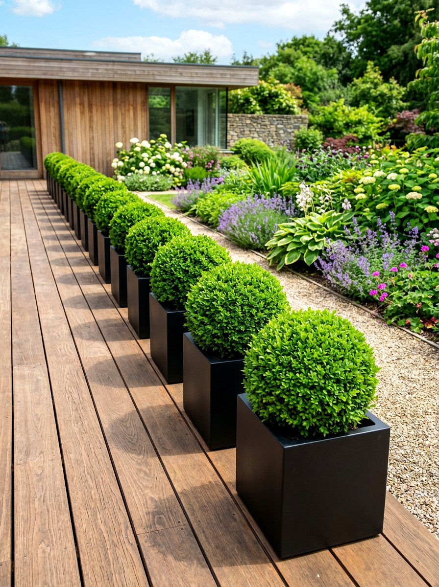 Boxwood Planter Border - 30 boxwood border ideas