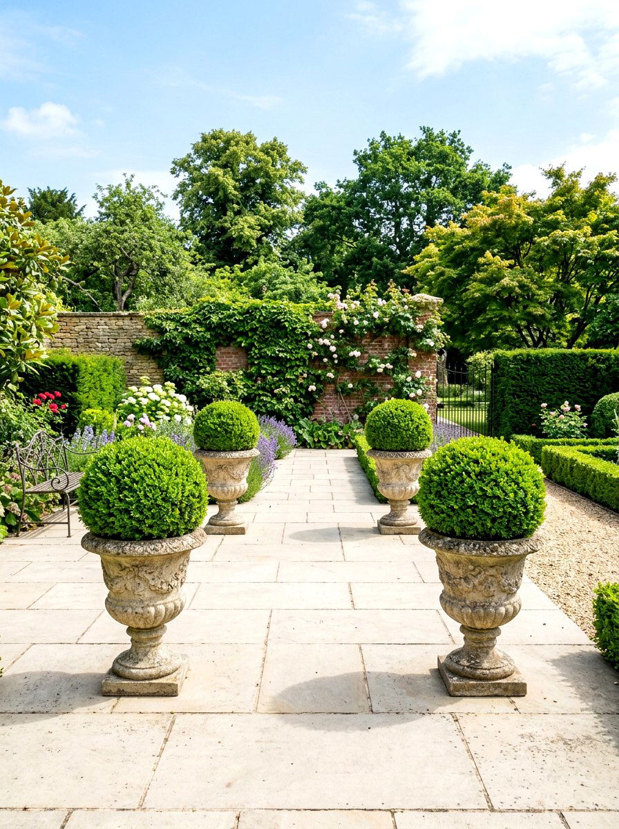 Boxwood Topiaries - 30 French country garden ideas