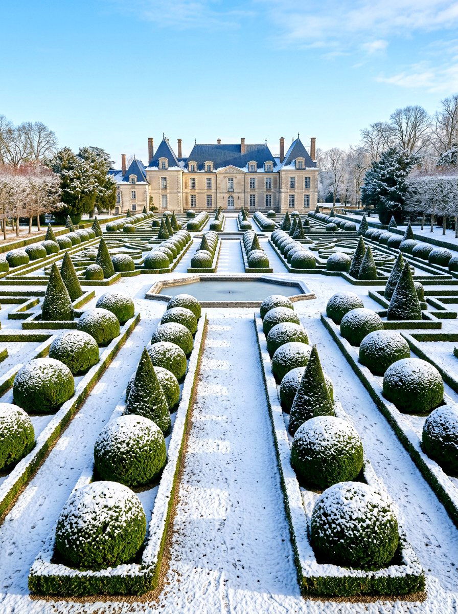 Boxwood Topiary Garden - 30 winter garden ideas