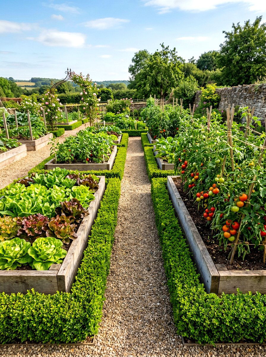 Boxwood Vegetable Garden - 30 boxwood border ideas