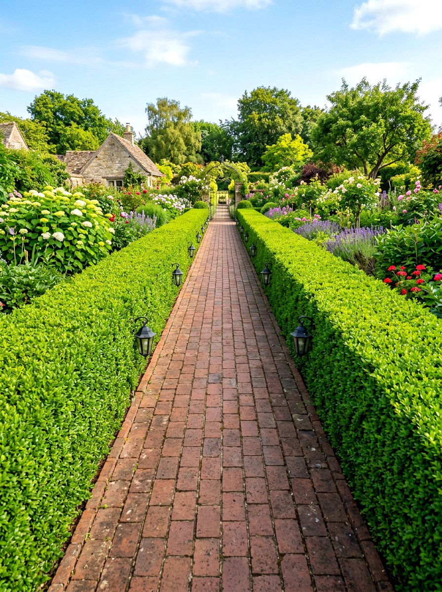 Boxwood Walkway Lining - 30 boxwood border ideas