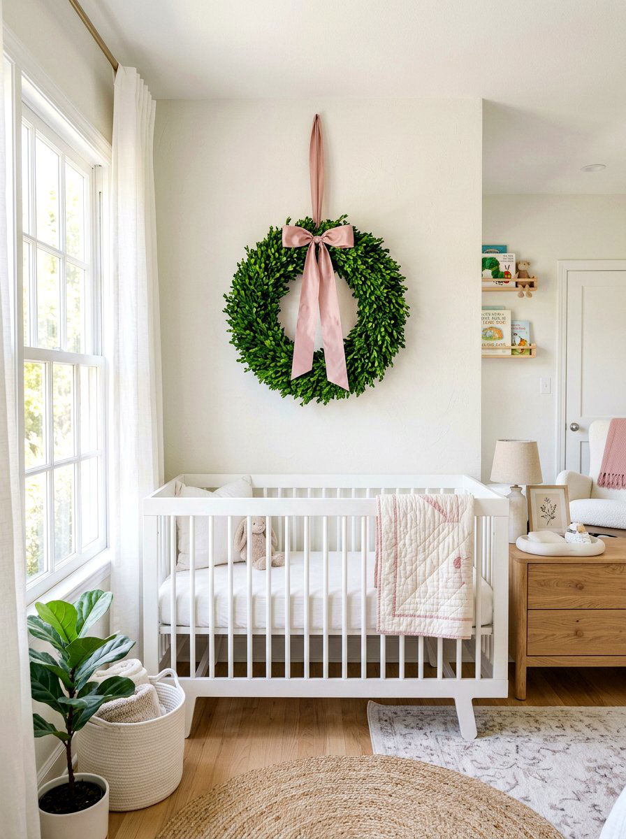 Boxwood Wreath Nursery Wall Art - 30 French nursery decor ideas