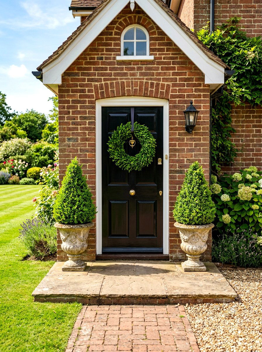 Boxwood Wreath - 30 door wreath ideas