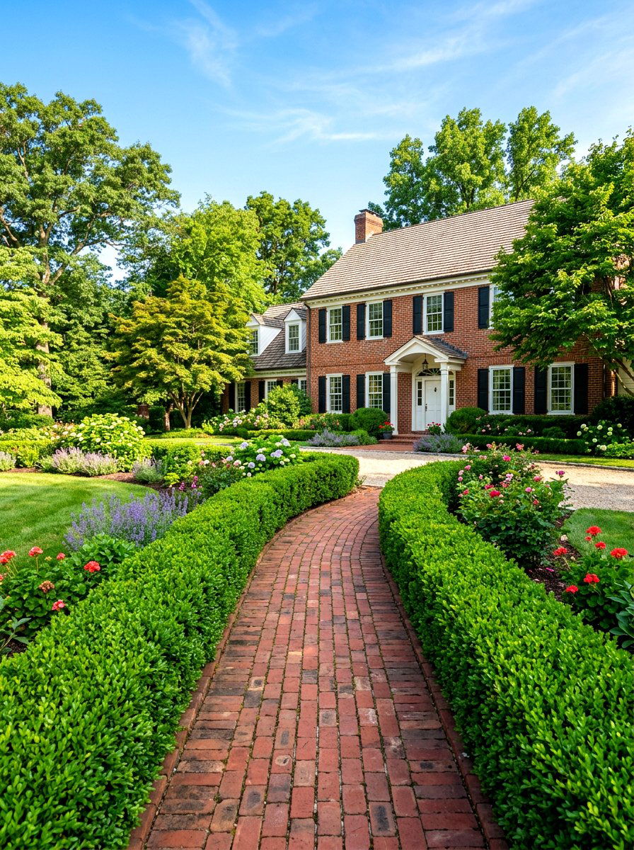 Boxwood hedge garden border - 30 small front garden border ideas