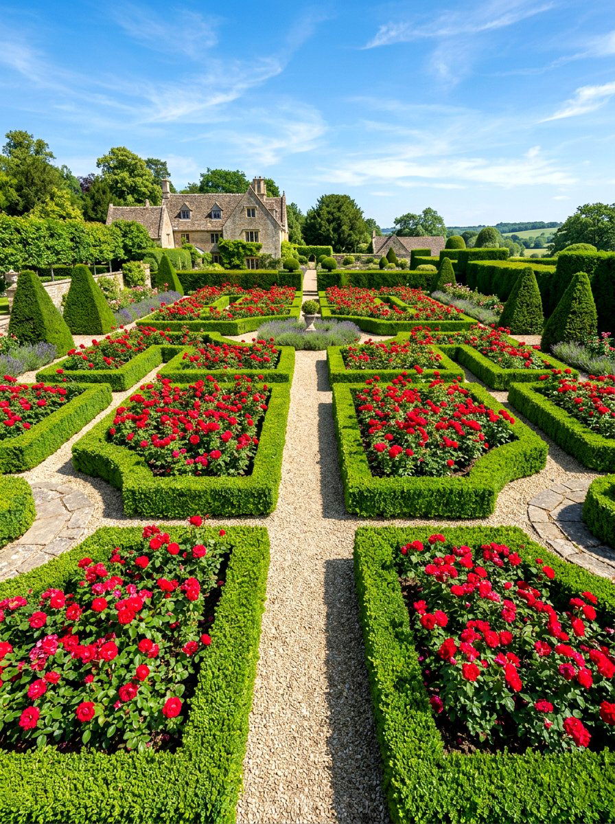 Boxwood hedge rose garden - 30 cottage rose border landscaping ideas