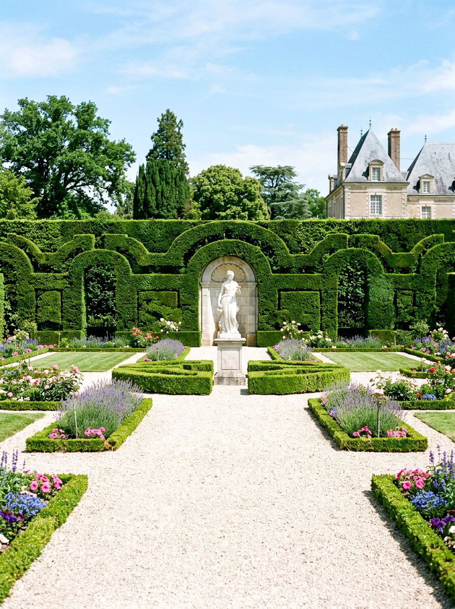 Boxwood hedge wall - 30 walled garden backyard ideas