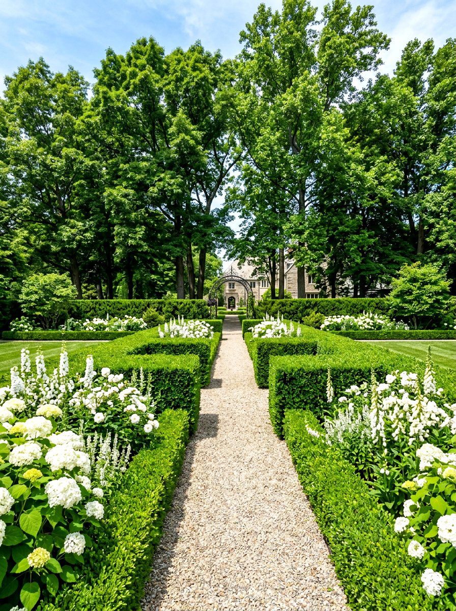 Boxwood shade hedge - 30 shade garden ideas