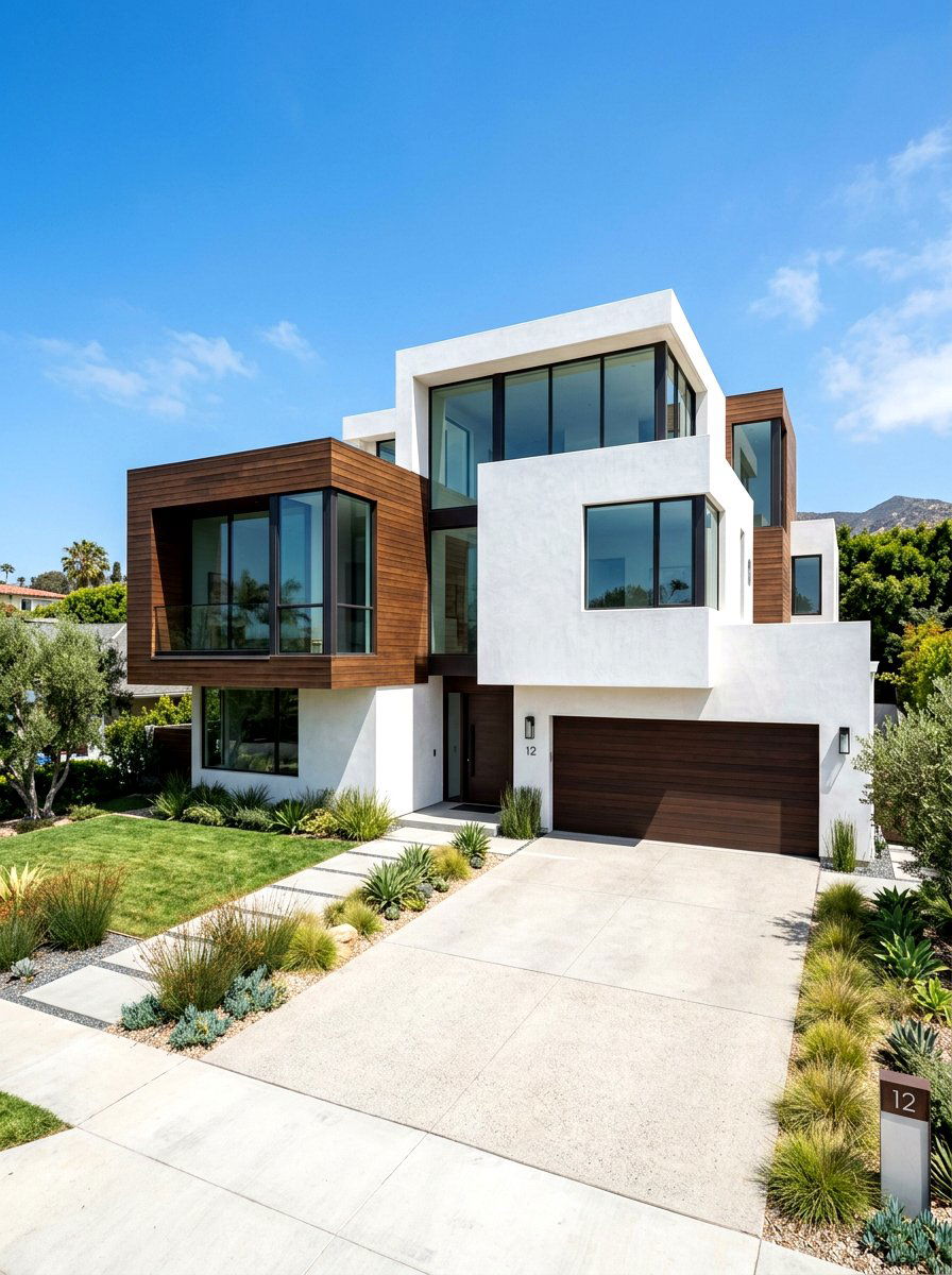 Boxy Modern Architecture - 30 front facade makeover ideas aesthetic