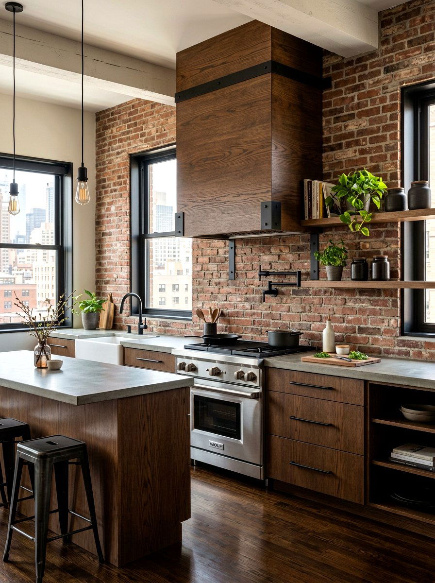 Boxy Wood Vent Hood - 30 wood vent hood ideas