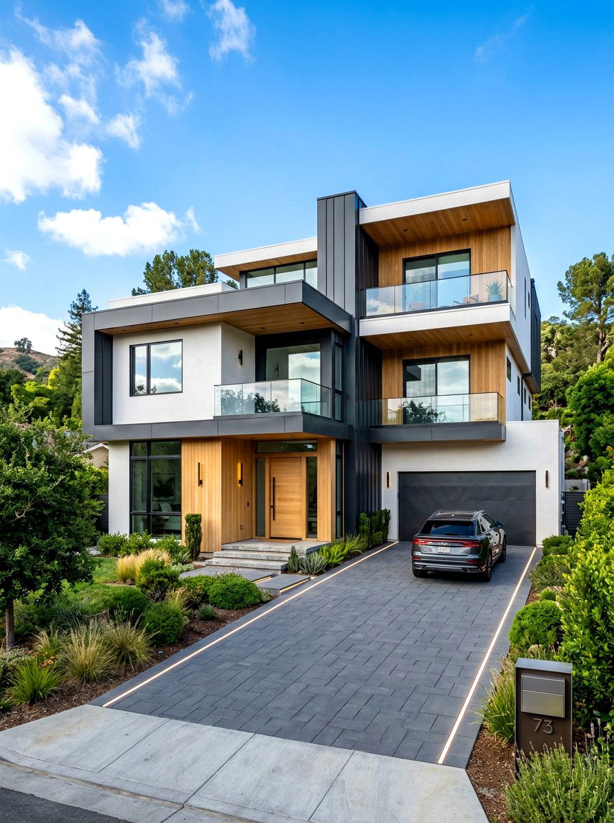 Boxy modern house design - 30 two story house exterior ideas