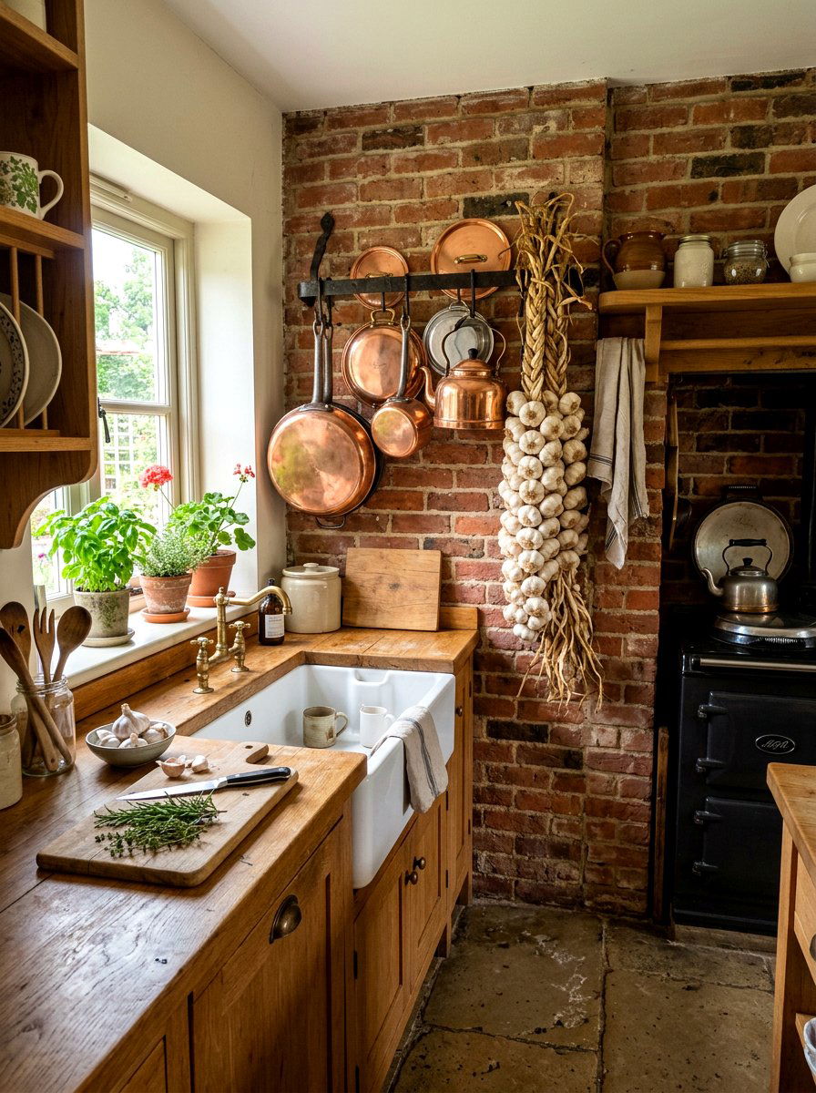 Braided Garlic Kitchen Decor - 30 natural harvest decor ideas