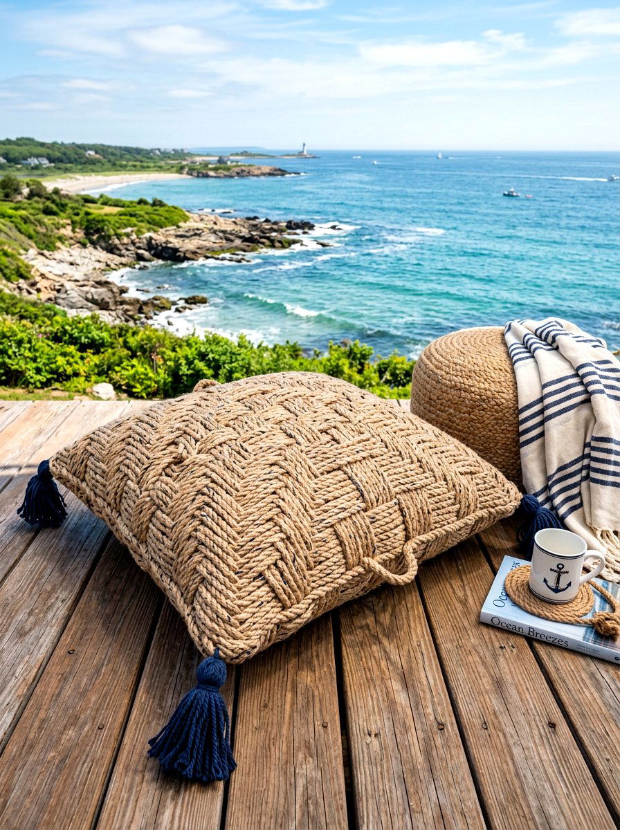 Braided Outdoor Floor Pillow - 30 outdoor floor pillow ideas aesthetic
