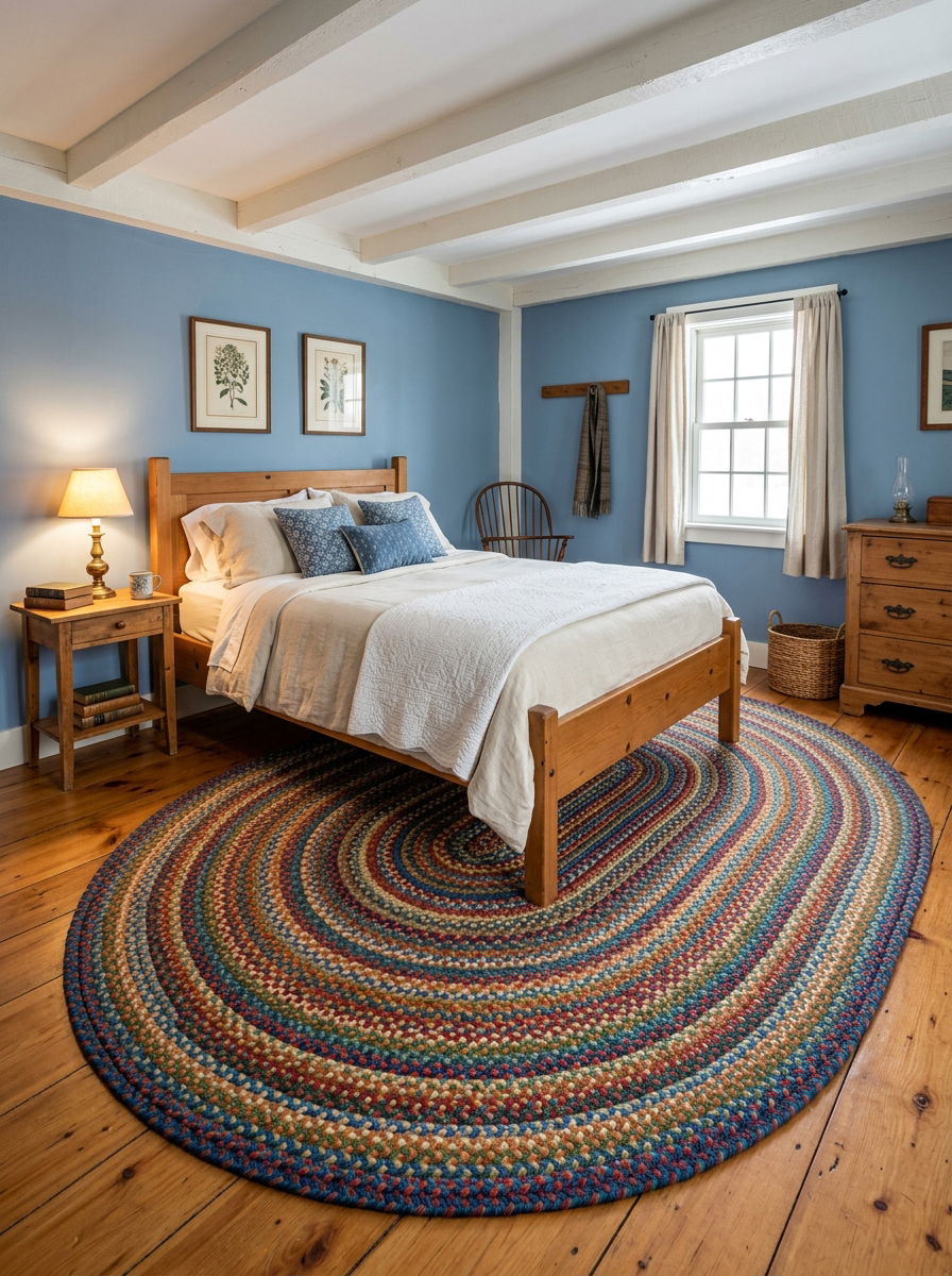 Braided Wool Rug Bedroom - 30 heirloom bedroom decor ideas
