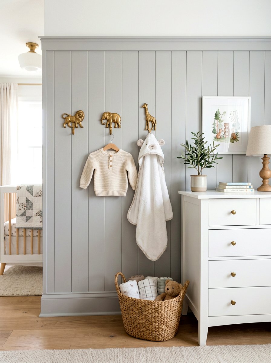 Brass Animal Hook Nursery Organization - 30 French nursery decor ideas