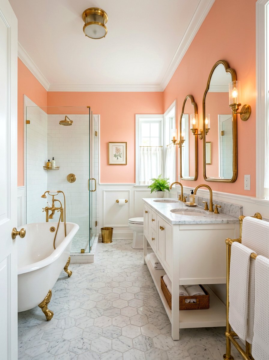 Brass Bathroom Accent - 30 sunset bathroom ideas