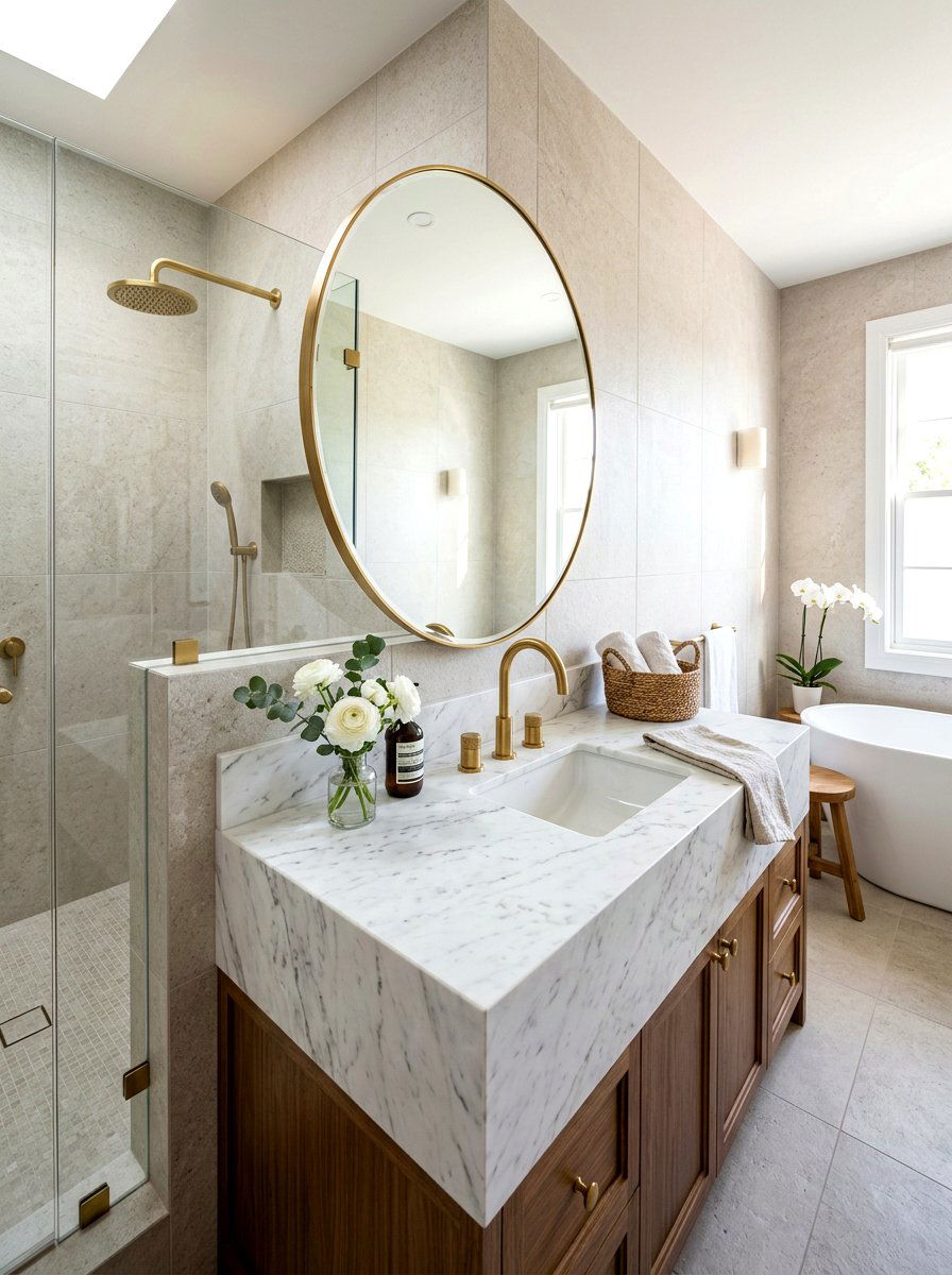 Brass Bathroom Faucet - 30 brass decor ideas