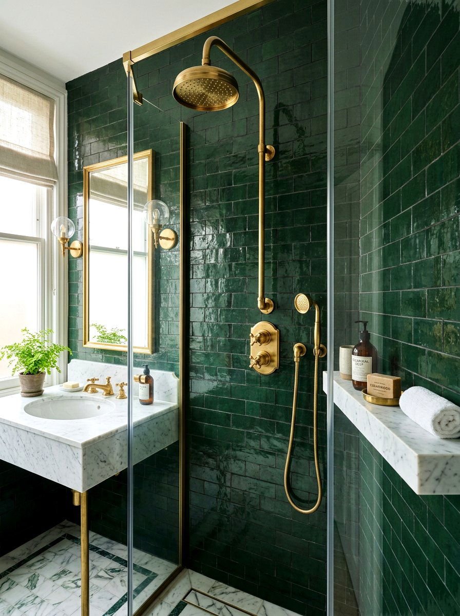 Brass Bathroom Fixtures - 30 maximalist bathroom ideas