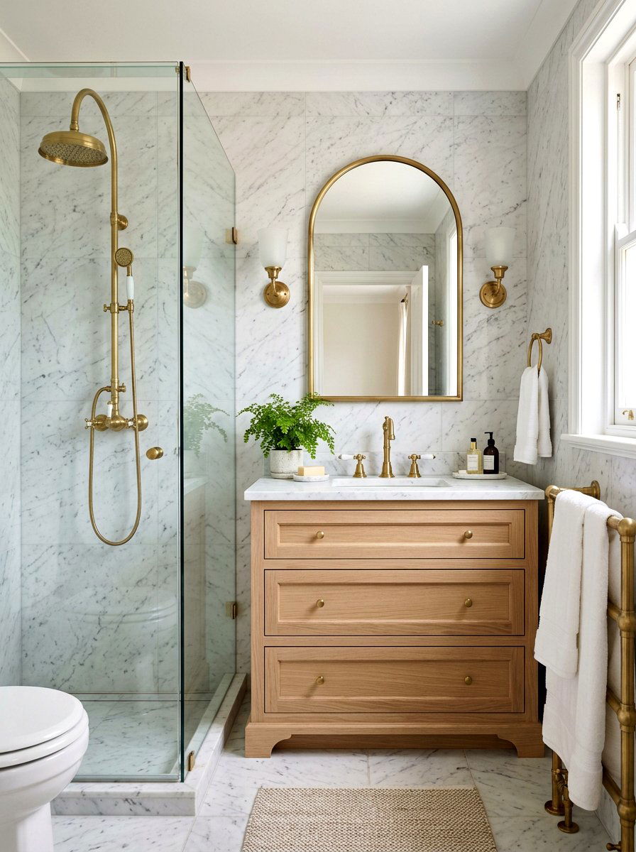 Brass Bathroom Fixtures - 30 Pinterest bathroom ideas