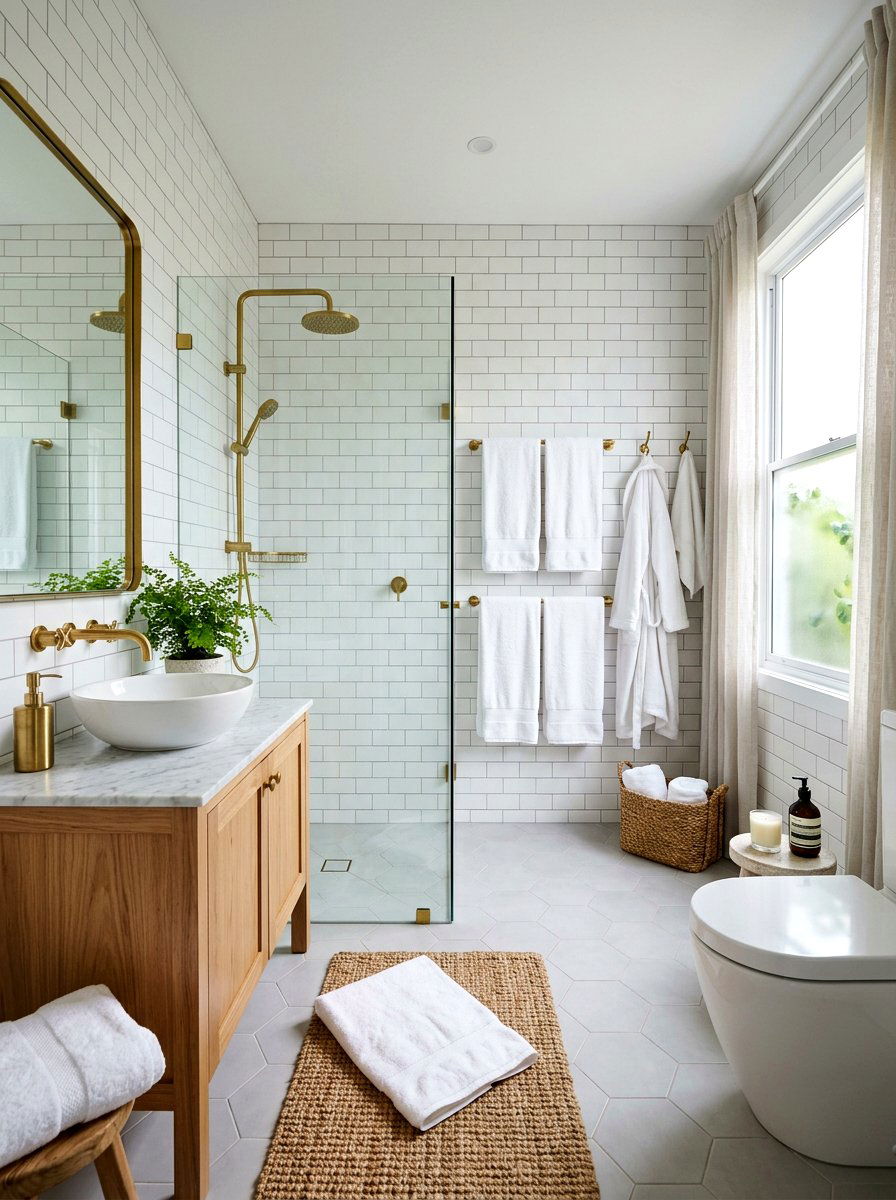 Brass Bathroom Fixtures - 30 renter friendly luxury decor ideas