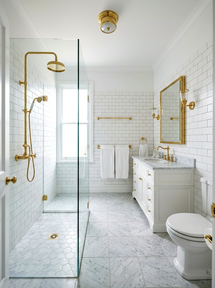 Brass Bathroom Hardware - 30 traditional bathroom ideas
