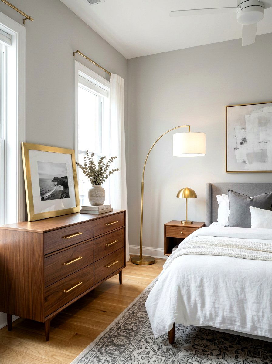 Brass Bedroom Accents - 30 hotel style bedroom ideas