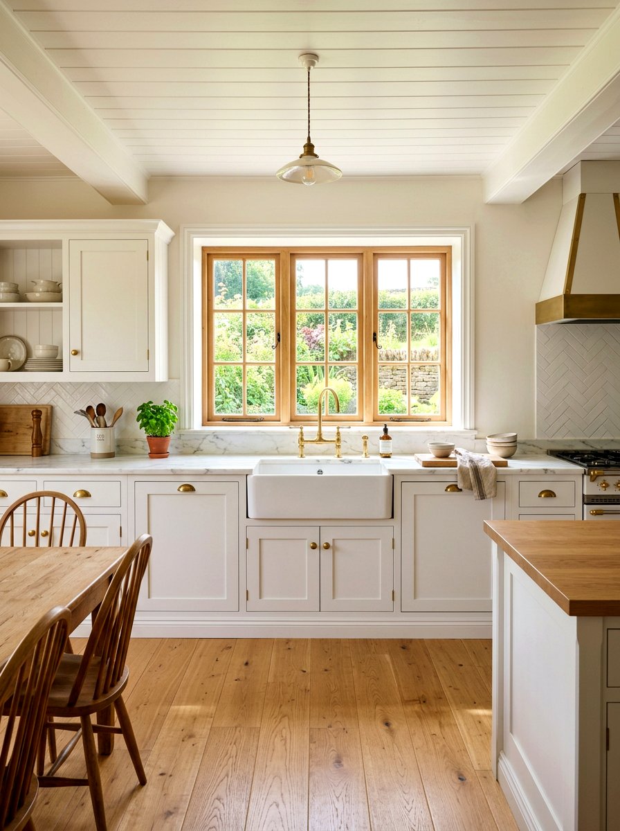 Brass Bridge Faucet Farmhouse Sink - 30 bridge faucet kitchen ideas