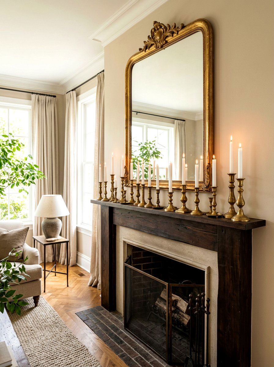 Brass Candlestick Collection - 30 antique bedroom decor ideas