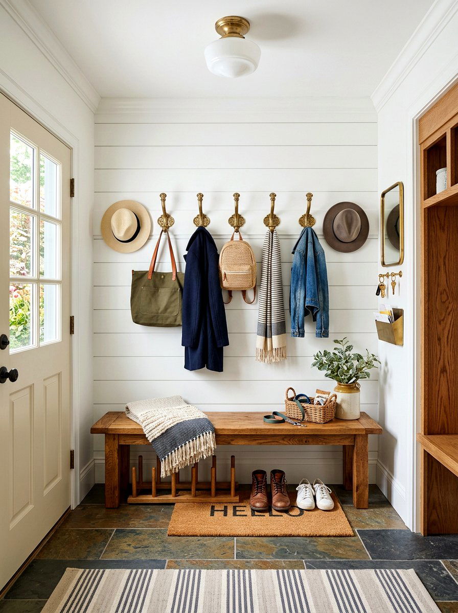Brass Coat Hook - 30 brass decor ideas