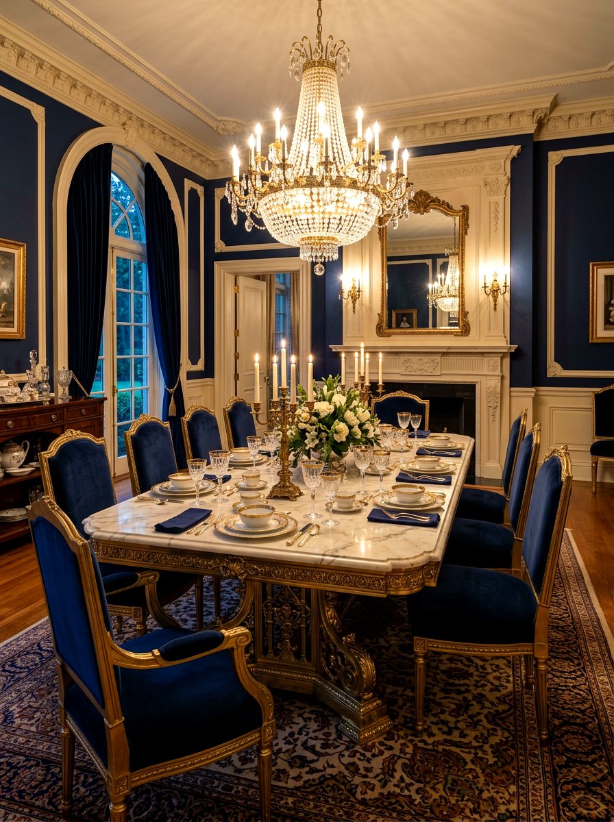 Brass Dining Table - 30 brass decor ideas