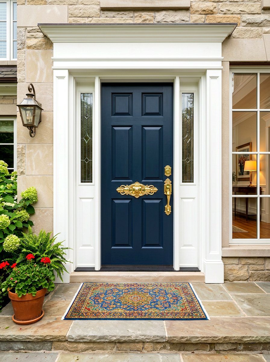 Brass Door Hardware - 30 dopamine entryway ideas