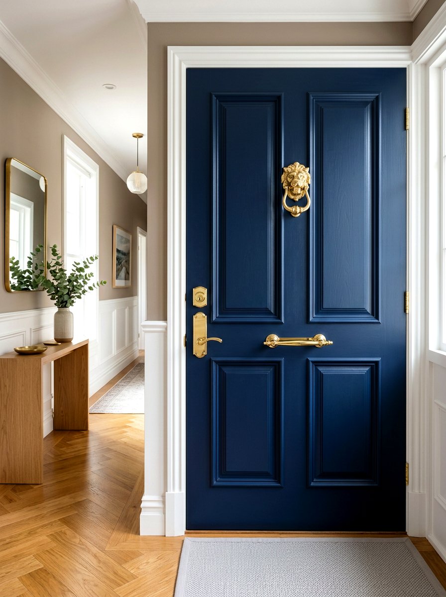 Brass Door Hardware - 30 Pinterest front porch decor ideas