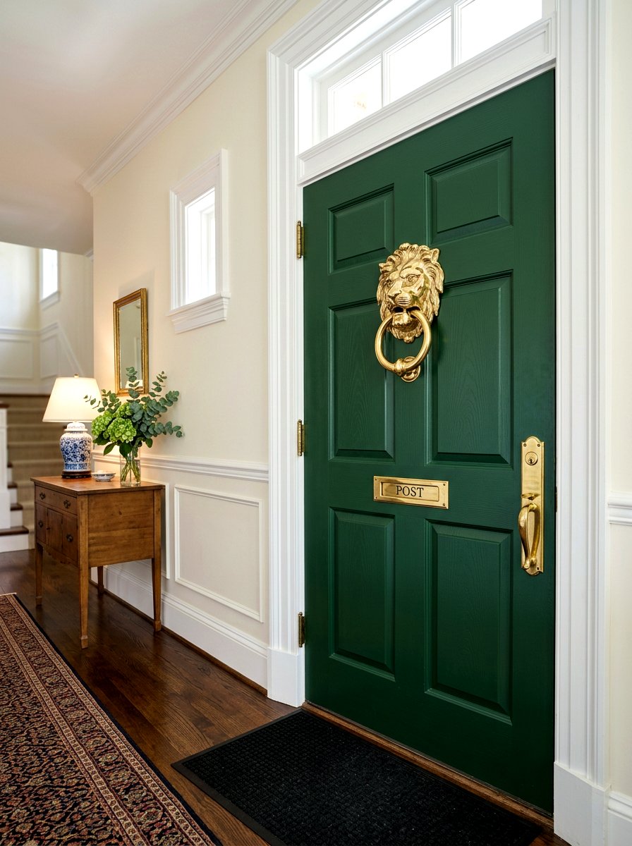 Brass Door Knocker - 30 front stoop styling ideas