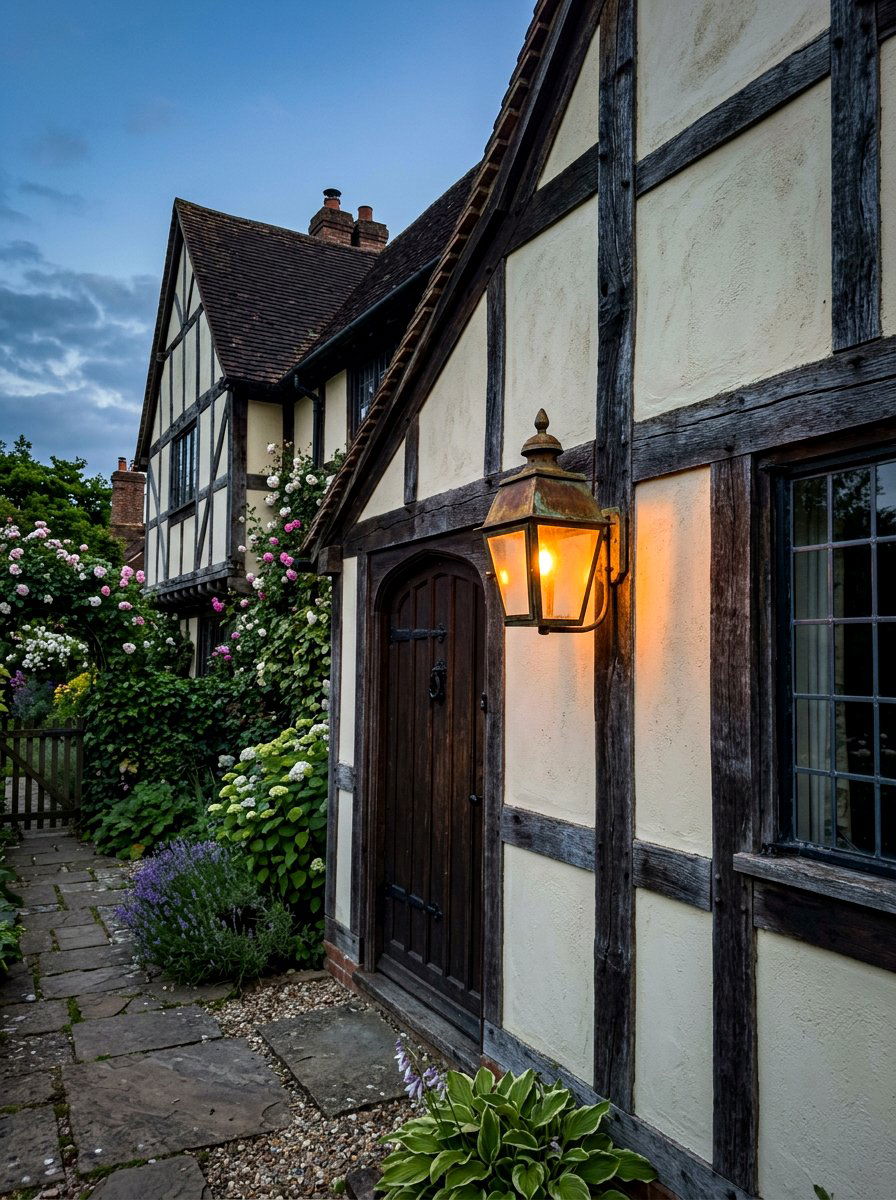Brass Exterior Light For Stucco Walls - 30 Tudor exterior lighting ideas