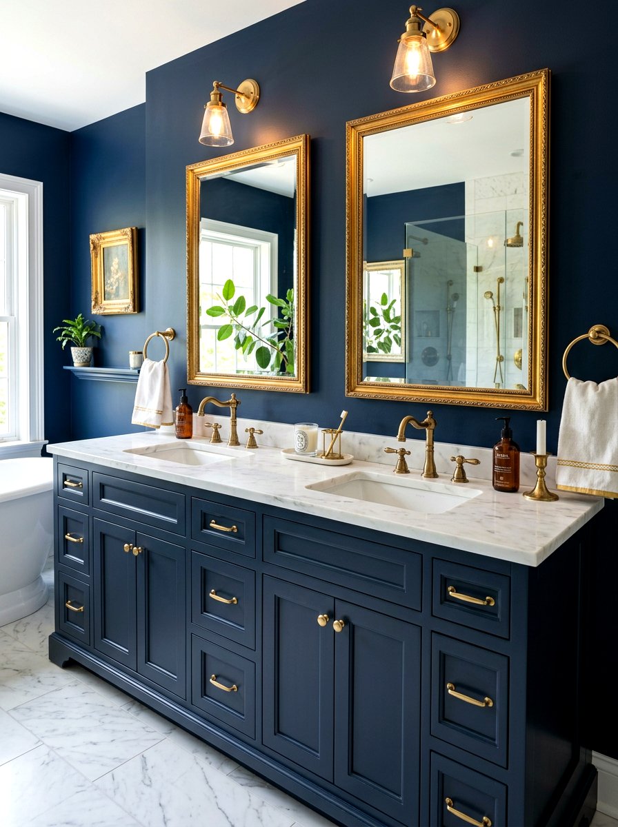 Brass Faucet Finish - 30 winter bathroom styling ideas
