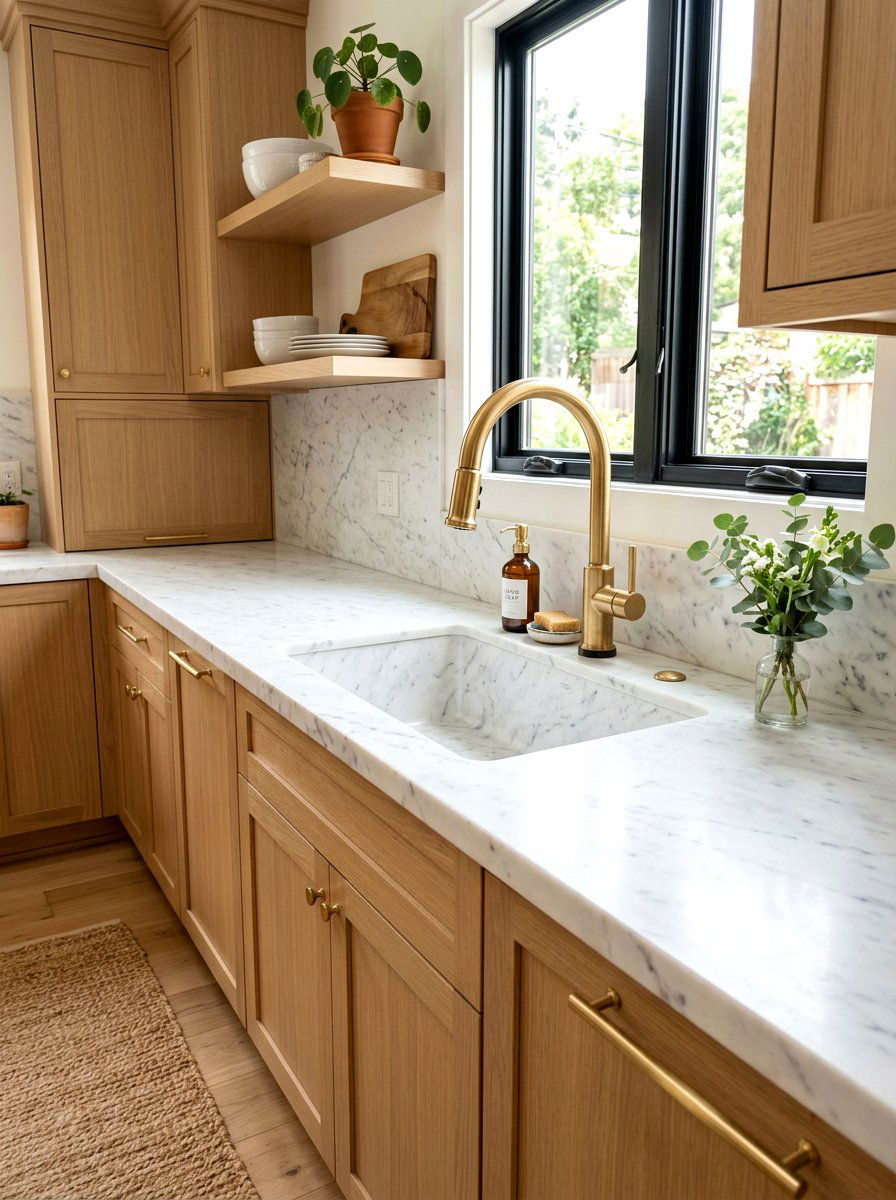 Brass Faucet Fixtures - 30 scandi kitchen ideas