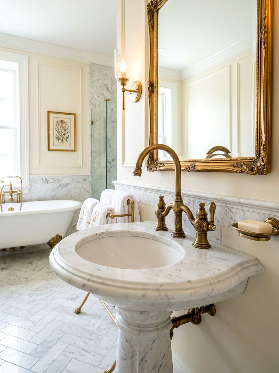 Brass Faucet Fixtures - 30 condo bathroom ideas