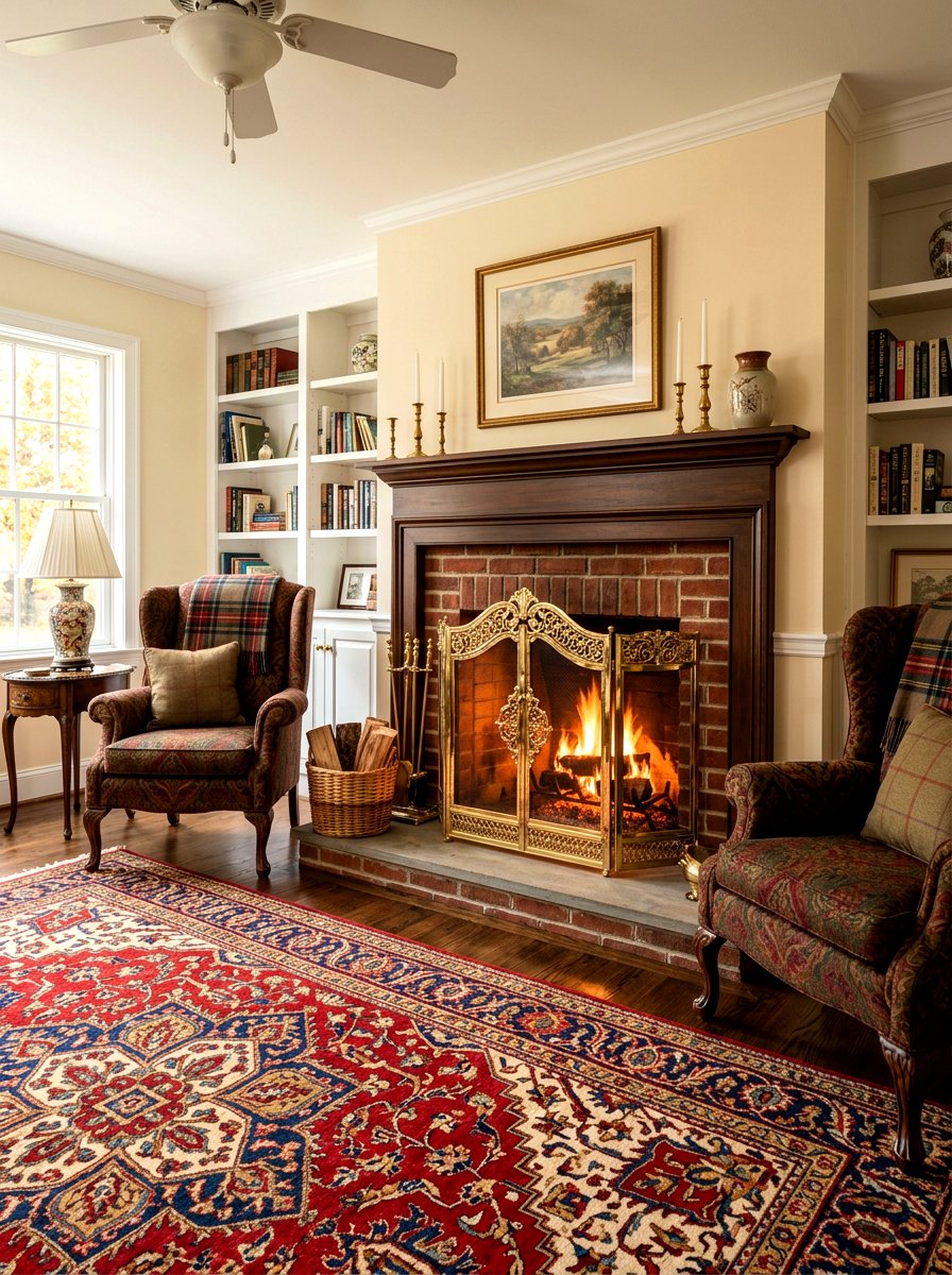Brass Fireplace Screen - 30 brass decor ideas